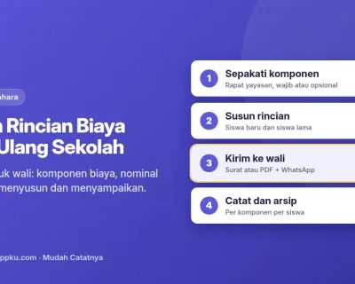 Contoh rincian biaya daftar ulang sekolah dari SPPKU: template untuk wali berisi komponen biaya, nominal contoh, cara menyusun dan menyampaikan